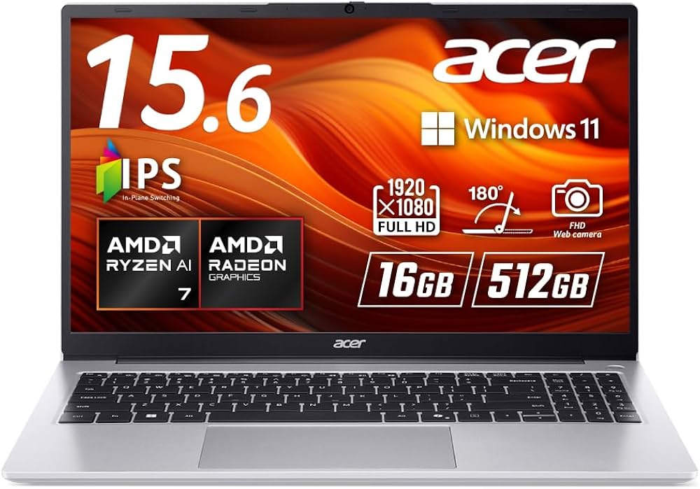 acer ノートPC 15.6インチ i7 12世代　16GB Amazon.co.jp: Acer ノートパソコン Aspire Lite AMD Ryzen 7 16GB